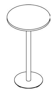 Mesa Bistrô Base Disco