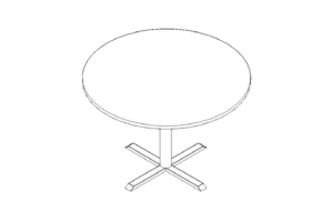 Mesa de Reunião Circular Pé Metálico