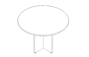 Mesa de Reunião Circular Pé Painel
