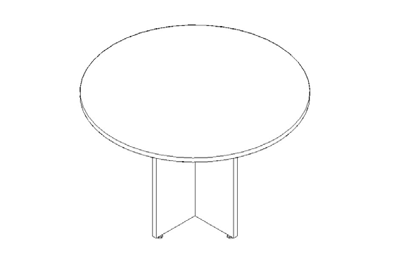 Mesa de Reunião Circular Pé Painel