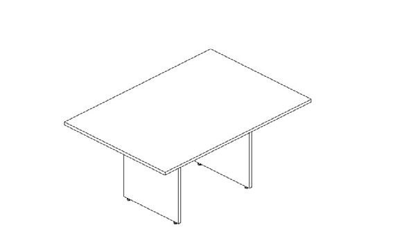 Mesa Reunião Retangular Pé Painel